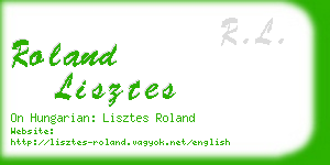 roland lisztes business card